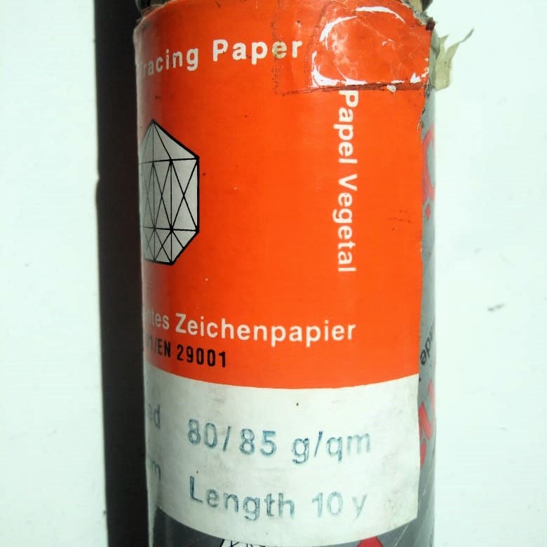 

Obral kertas kalkir Diamant 80/85 gram roll 1m x 10 yard tracing paper