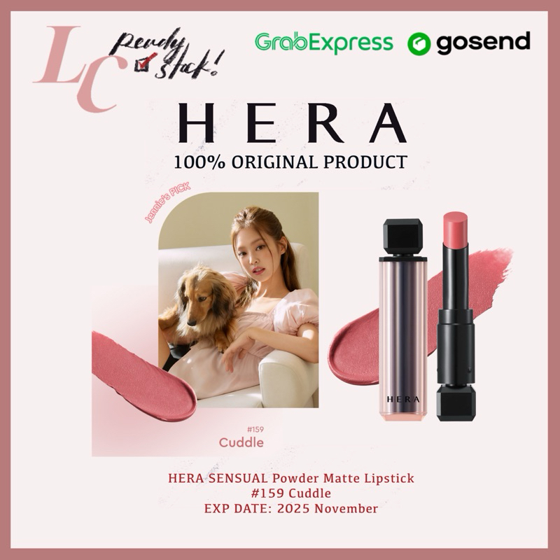 <READY STOCK> HERA SENSUAL POWDER MATTE LIPSTICK #159 CUDDLE JENNIE BLACKPINK #135 WHISTLE #489 HEE 