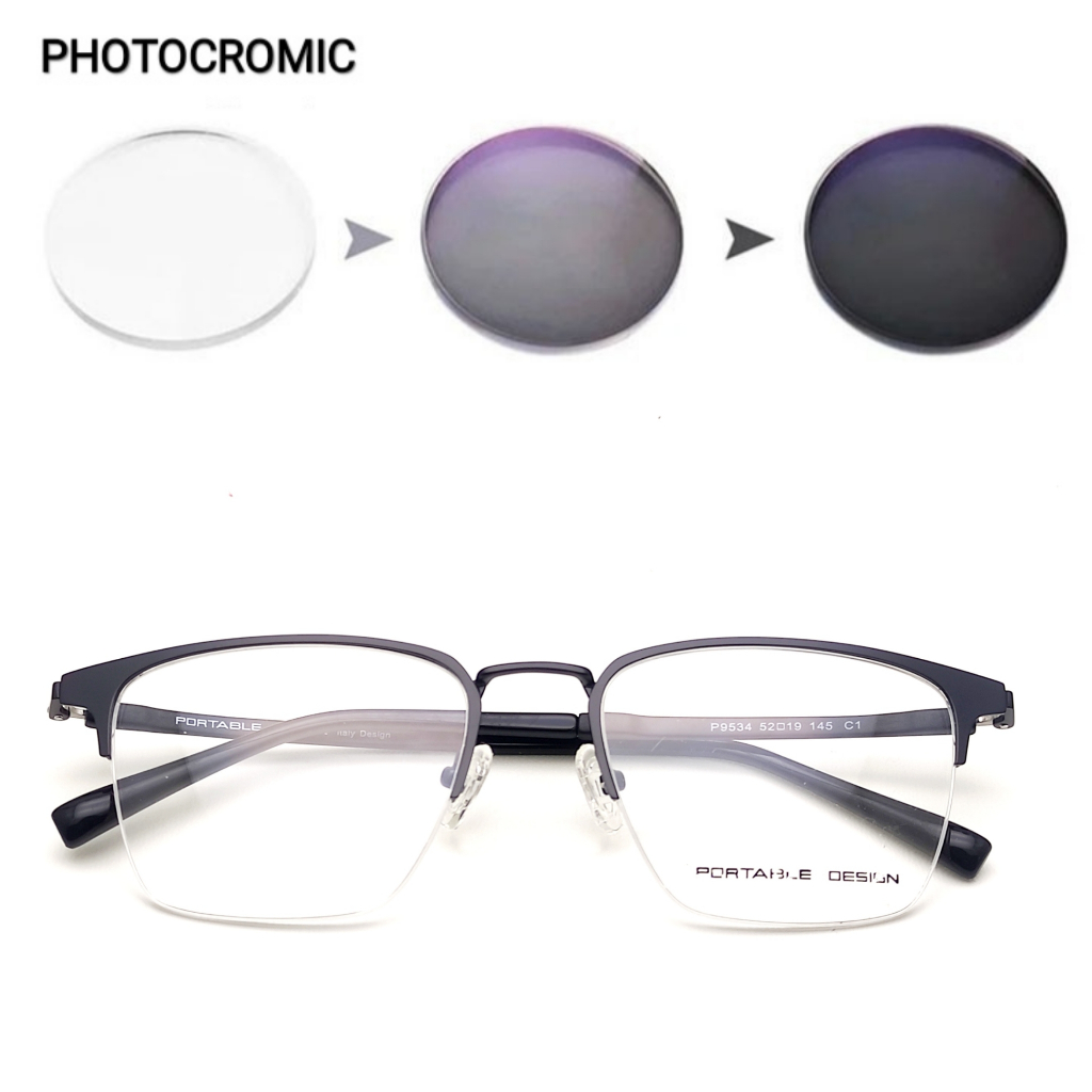 frame kacamata  photocromic senur portable design original P9534