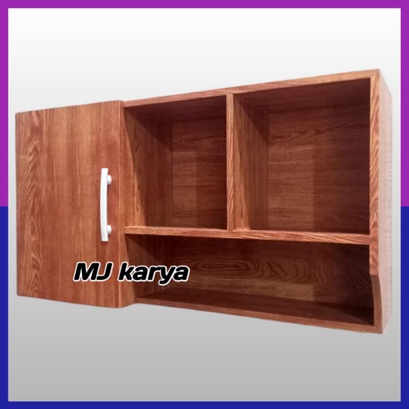 Rak Lemari Tempel Gantung Dinding Kayu Pinus