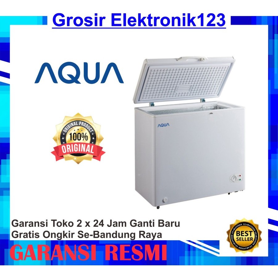 AQUA CHEST FREEZER AQF-160W FREEZER BOX 160 LITER AQF 160 (W)