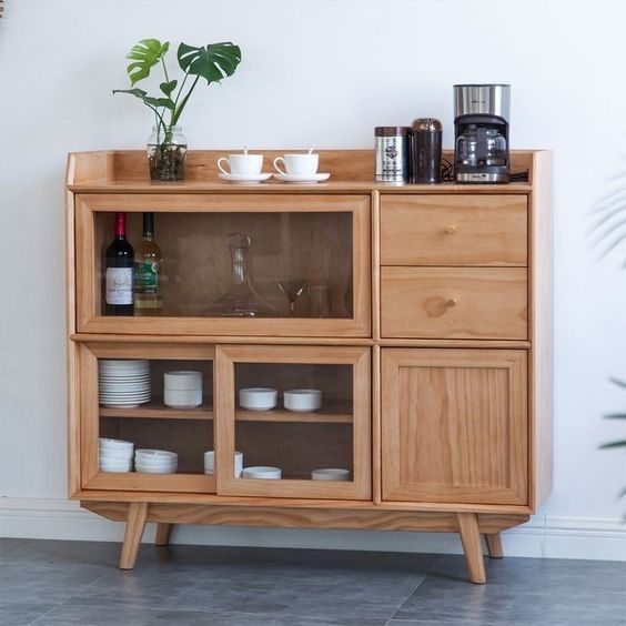 bufet dapur minimalis jati / kabinet dapur minimalis jati solid