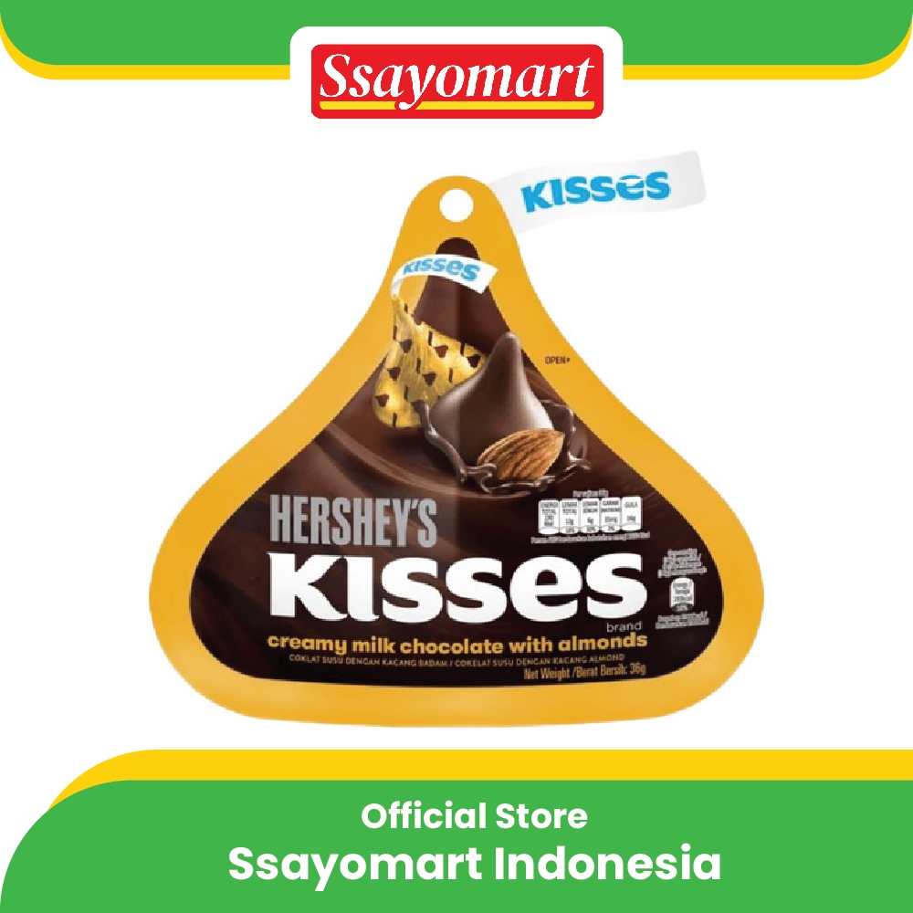 

Hershey's Kisses Milk Chocolates Almonds 36 Gr