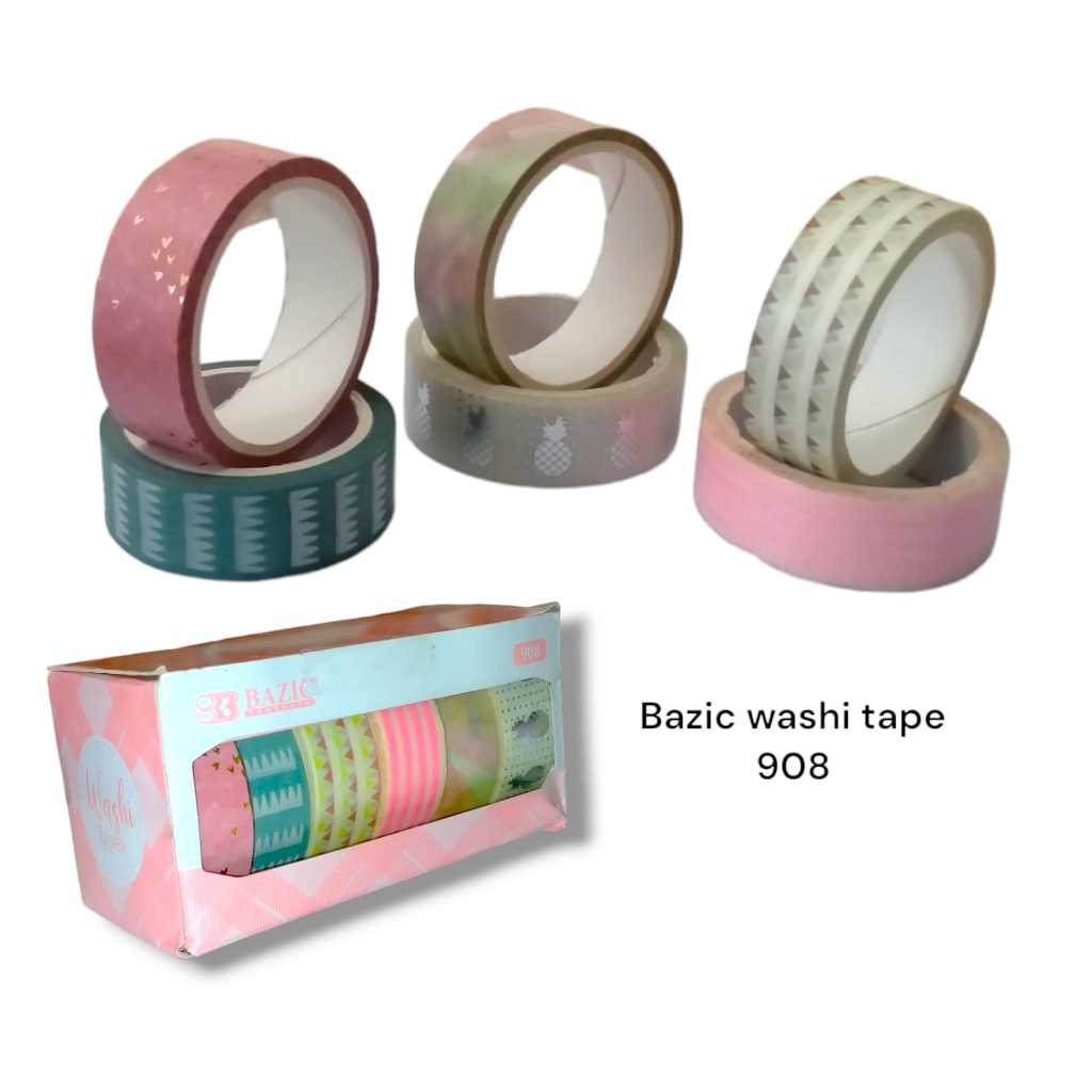 

SOLASI WASHI TAPE DEKORASI GAMBAR 15MM X 5 SET 6 PCS SELOTIP BUJO JURNAL
