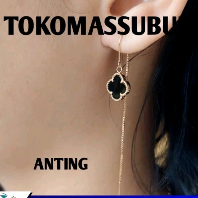 anting serut semanggi emas 8k