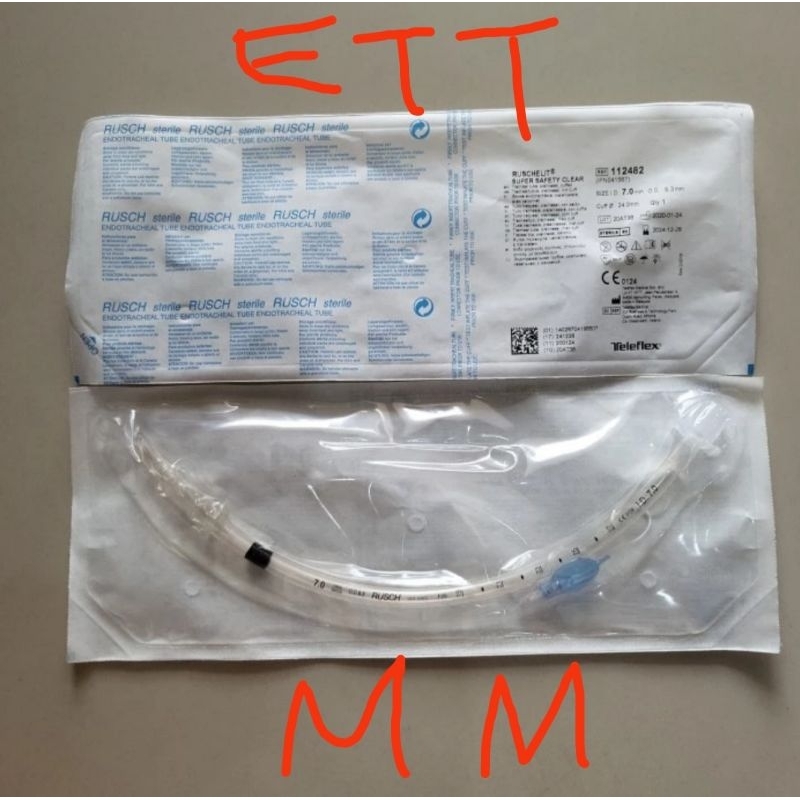 ETT EndoTracheal ETT With Cap Clear Rush Dize4-0/5-0/6-0/8-0