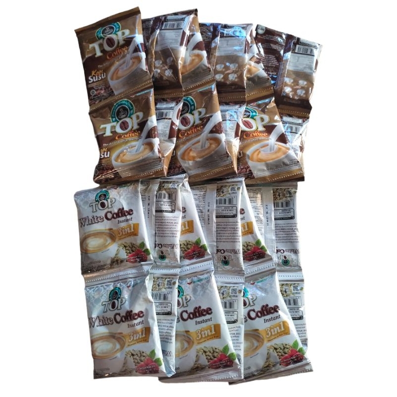 TOP COFFEE SUSU/WHITE COFFEE SACHET ISI 12