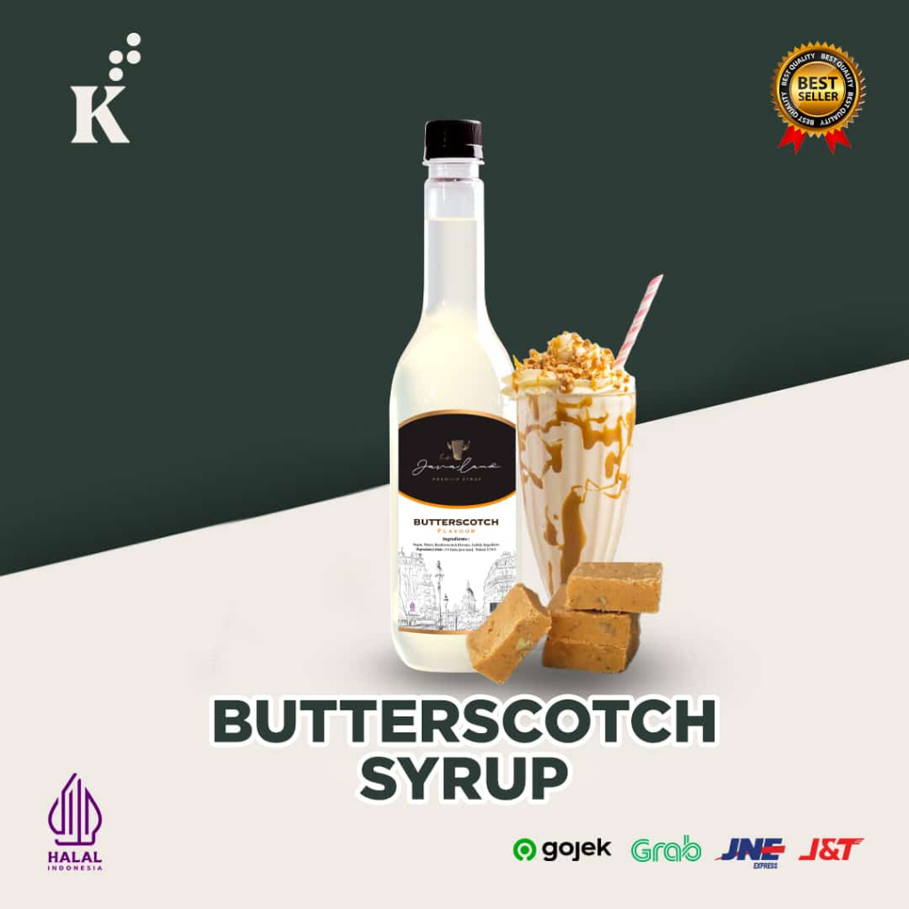 

Syrup Premium Javaland Sirup Aneka rasa Butter Scotch 620 Ml