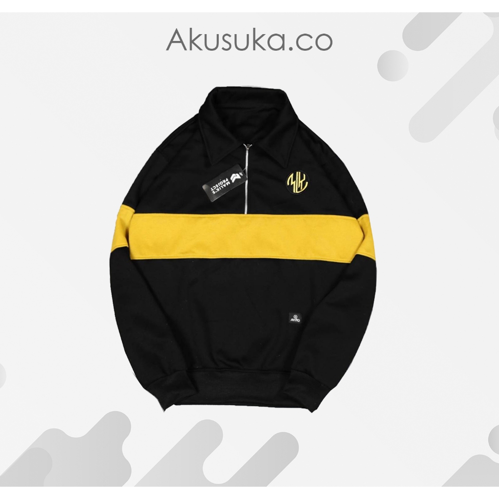 AKUSUKA.CO Sweater Jaket Rugby Shirt Jaket Rugby Casual Kombinasi - ALL Warna