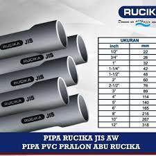 PIPA JIS RUCIKA 4" AW PIPA JIS RUCIKA 4 INCH 4 DIM HARGA PER LONJOR