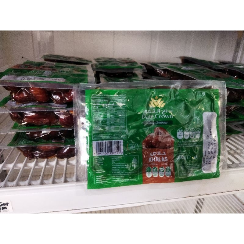 

kurma. date crwn khalas berat 250 grm/ pac