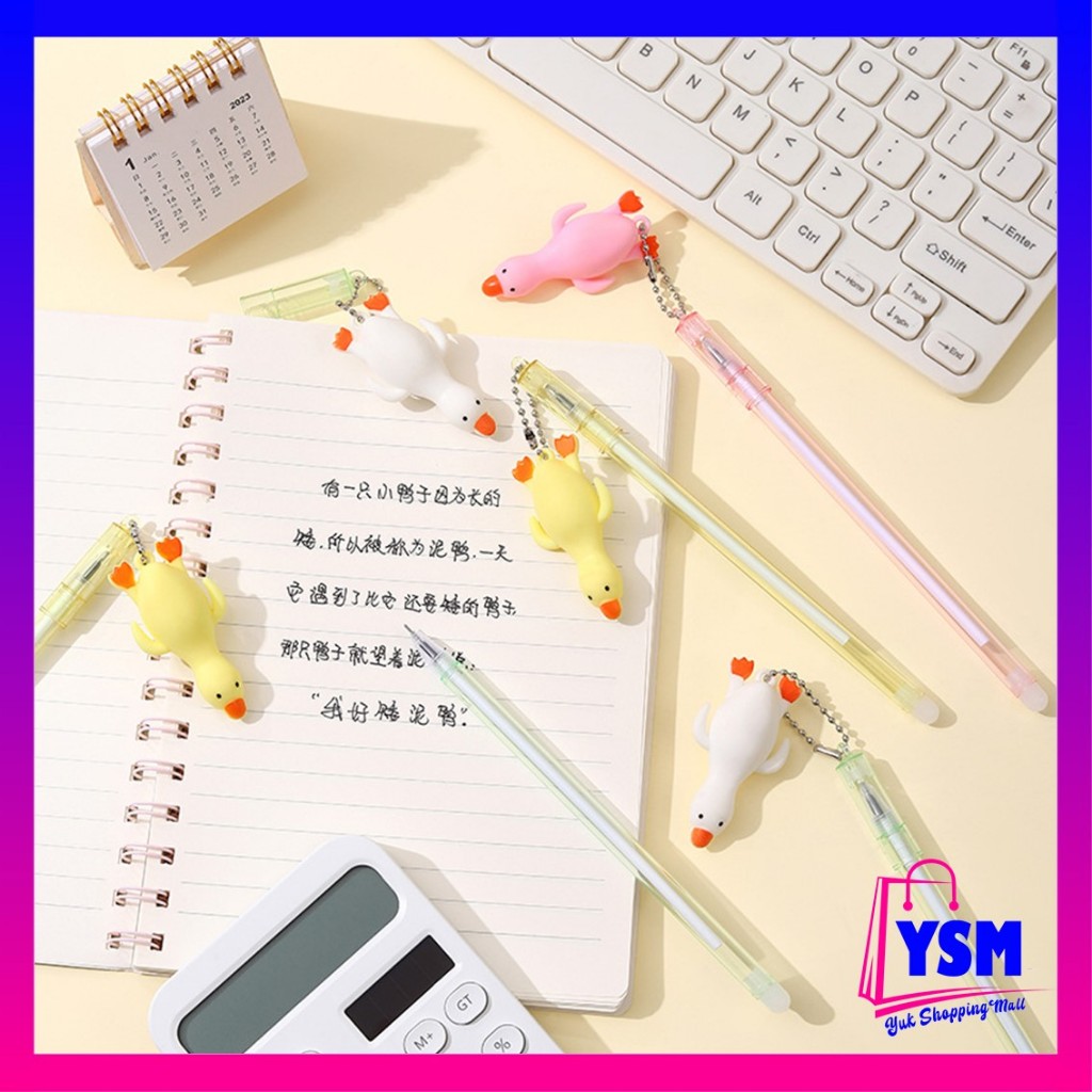 

YSM Pulpen Lucu Aesthetic Gantungan Bebek Pulpen Gantungan Kartun Lucu Pen Gantungan Ayam Bolpoint Karakter Bebek Pena Gel Bolpen Unik Alat Tulis Kantor Gel Karakter