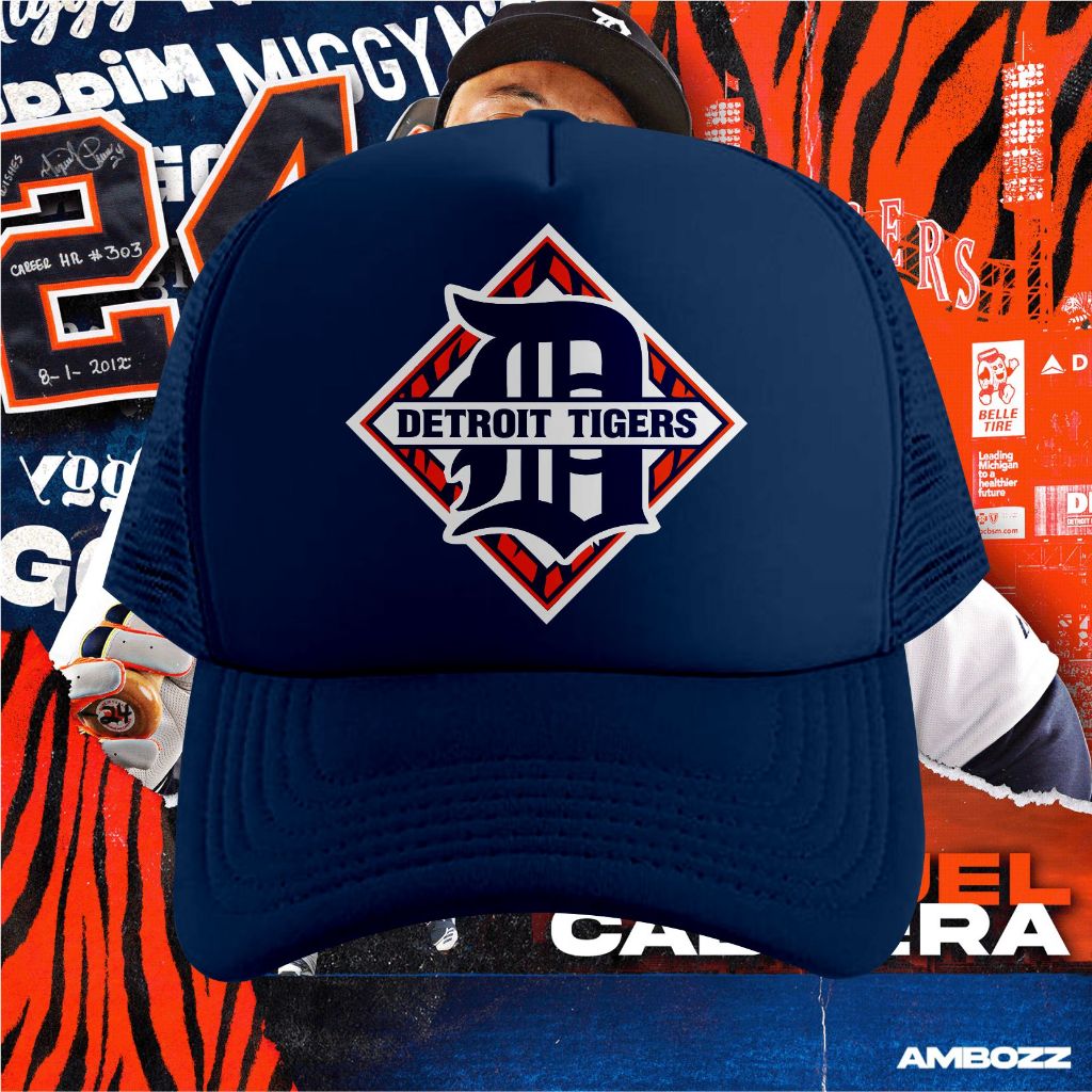 TOPI JARING TRUCKER HATS MLB DETROIT TIGERS