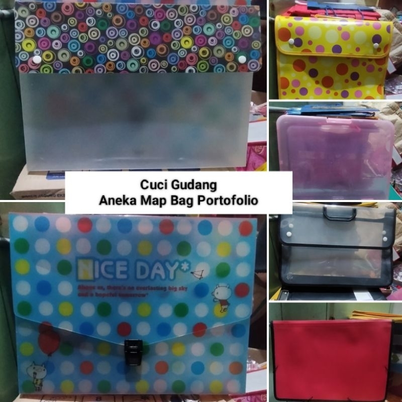 

SALE Cuci Gudang !!!! Aneka Map Bag Portofolio Bahan Plastik dan Mika Tebal Harga Sale