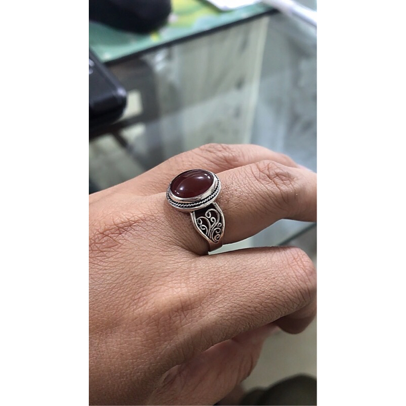 emban cincin wanita permata 10x12mm