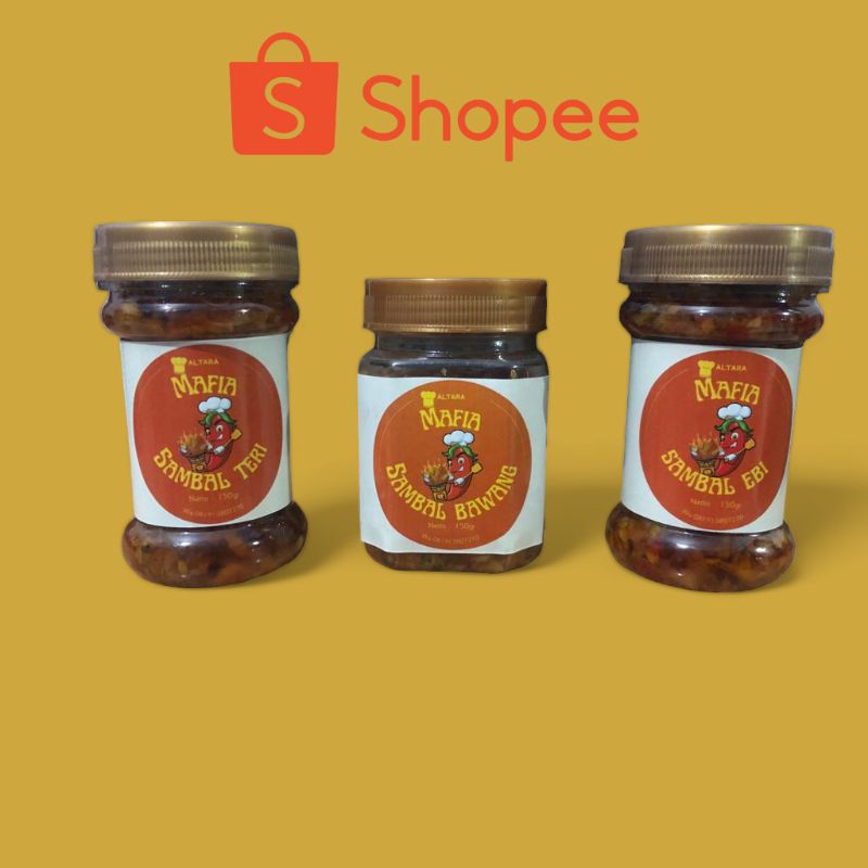 

Sambal Instan Botol Netto 150 gr, Sambal Ebi/ Teri Asin Pedas/ Terasi/ Sambal Hijau Ori/ Bawang/ Teri Hijau/ Ebi Hijau Mafia.SAMBAL.Altara