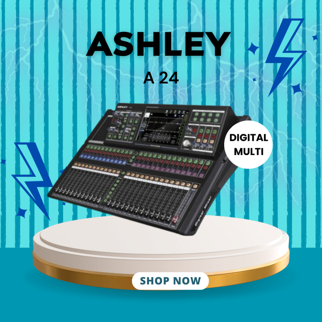 MIXER AUDIO ASHLEY A 24 / A-24 / A24 24 CHANNEL PROFESSIONAL DIGITAL MIXER GARANSI RESMI ASHLEY