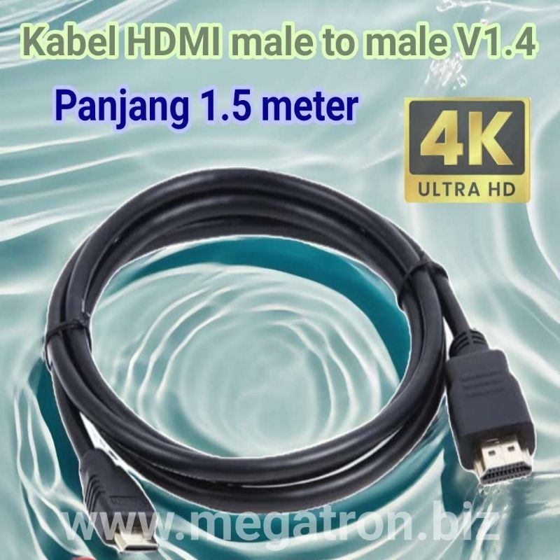 Kabel HDMI male-male 1.5m - Support 4K - murah berkualitas