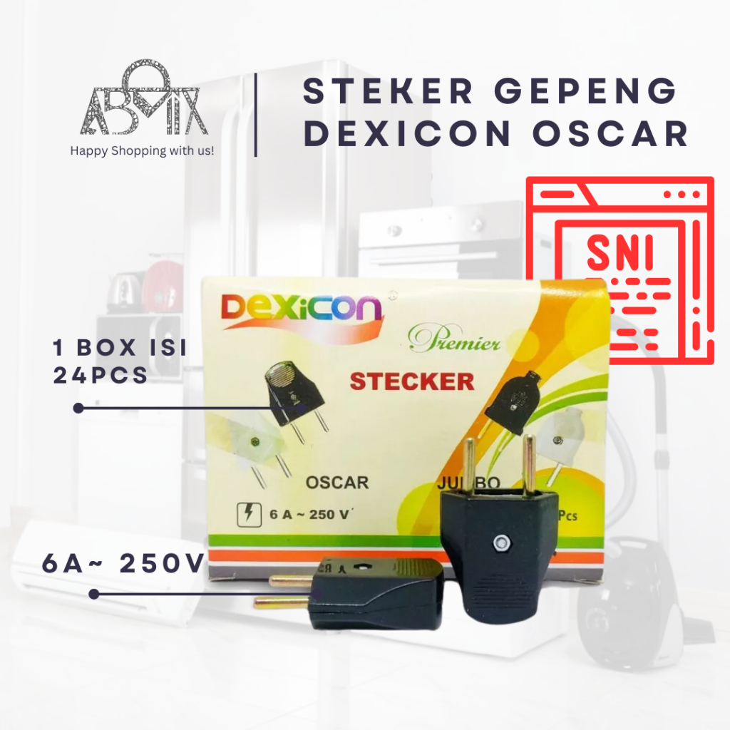 COLOKAN LISTRIK GEPENG DEXICON OSCAR JUMBO/ STEKER GEPENG JUMBO