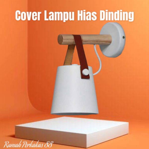 Jual Cover Lampu Hias Dinding Kayu Besi Lampu Dekorasi Ruang Rumah Cafe - Putih Berkualitas