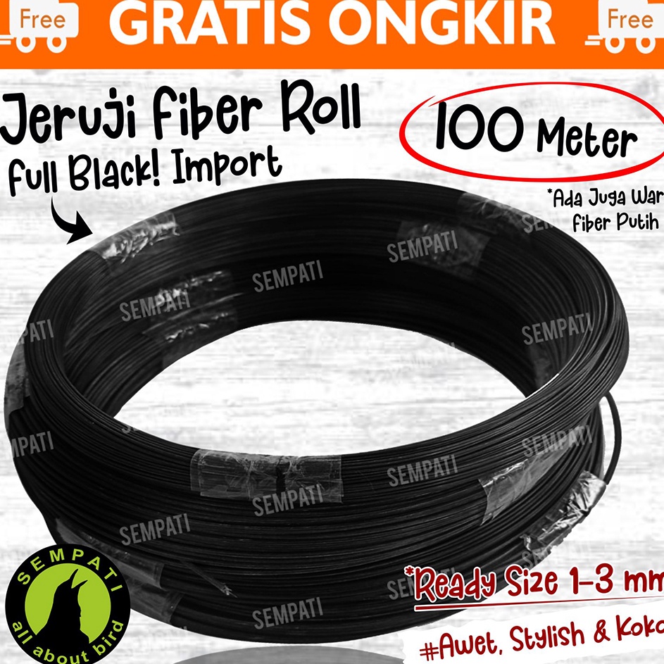 nc Ruji Jeruji Fiber Roll Gulung Ruji Sangkar Kandang Burung Murai Lovebird Kenari Kotak Kacer Stik 
