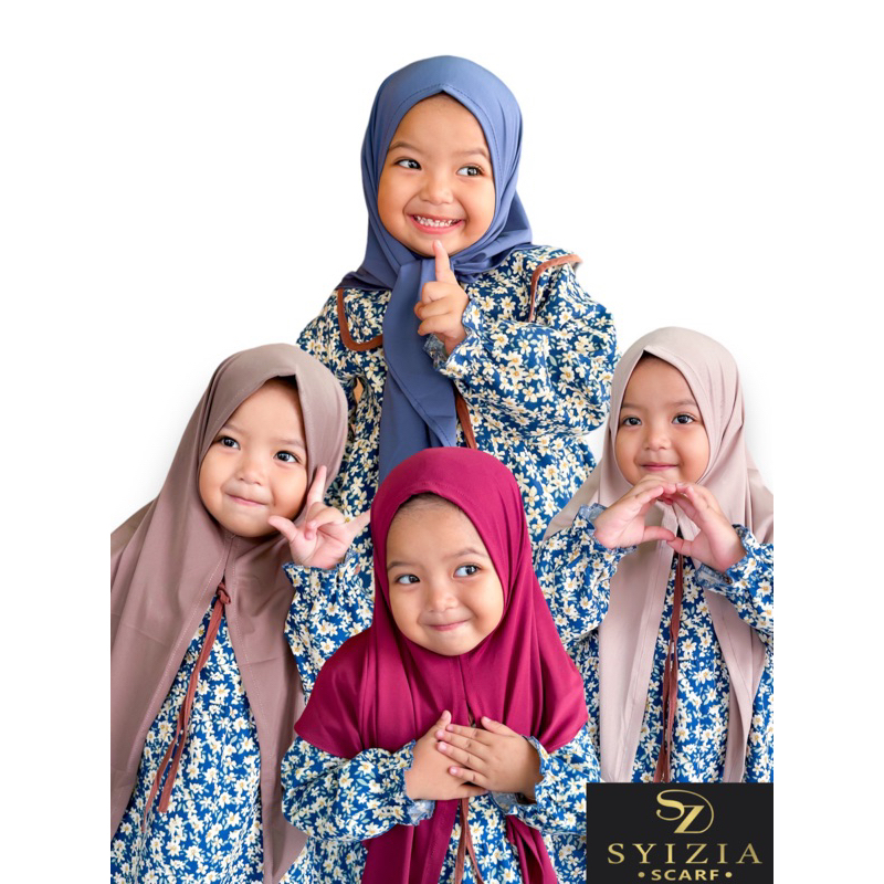 [SYIZIA SCARF] segitiga instan anak -Segitiga yumna instan- Segitiga jersey anak -Hijab instan anak