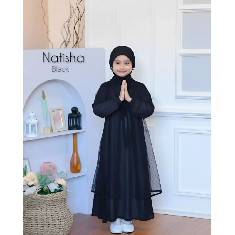 Gamis pesta anak Nafisha syari Kids dress muslim anak dress pesta anak baju muslim anak perempuan ga