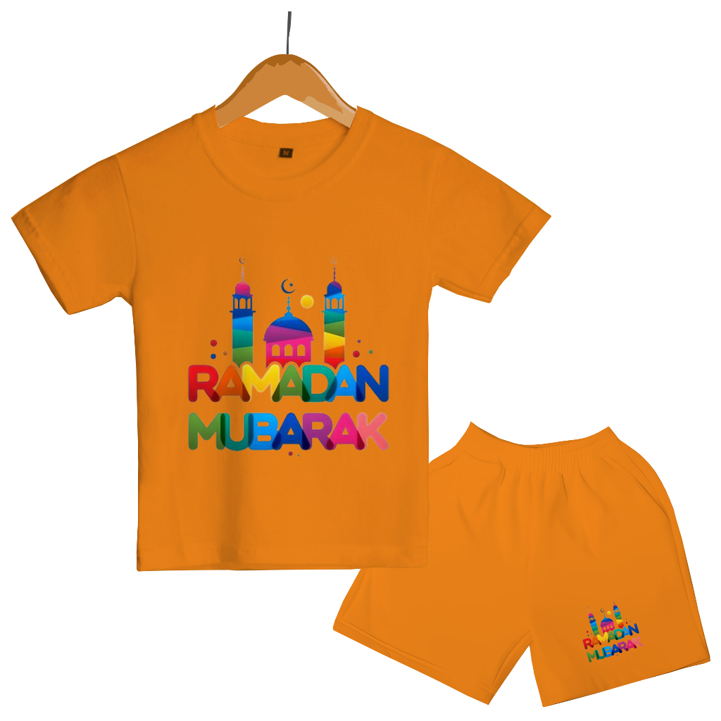 GG Setelan Anak Baju Lebaran Ramadhan Fashion Muslim Terbaru Motif Ramadan Mubarak