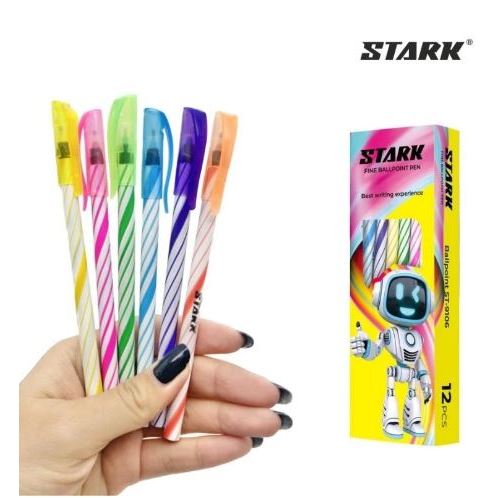 

^ KYRA ^ Stark Pulpen Warna Hitam Fine Balllpoint Pen Bolpen Lancar Awet ST-9106 Ulir Lilin