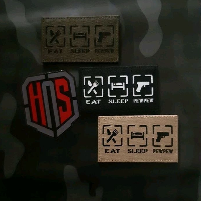 patch laser cutting eat sleep pewpew