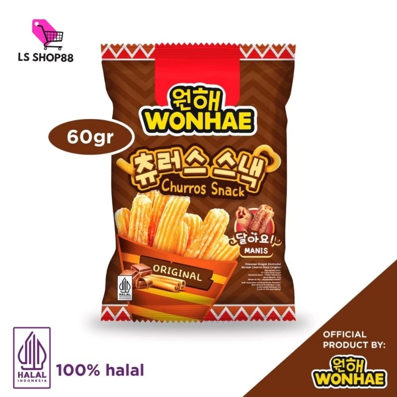 

Wonhae Churros Snack Original 60gr // makanan ringan // snack