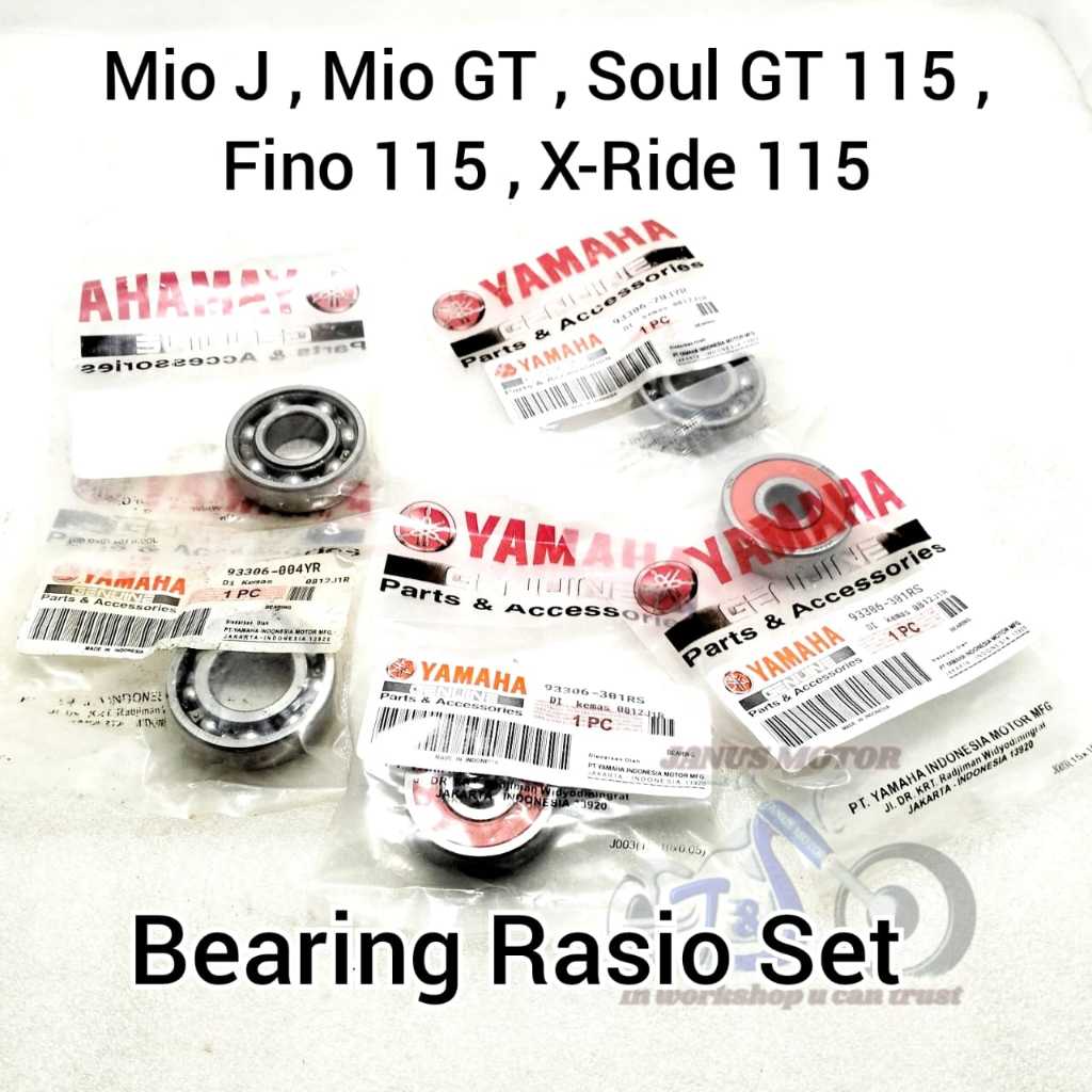 Paket bearing rasio set yamaha Mio J GT Xride Fino Soul GT 115 Kualitas original Presisi awet tidak 
