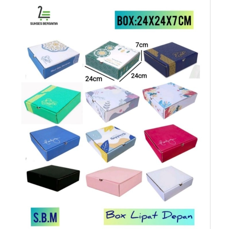 

Box 24x24x7 cm/Nasi/Kardus/Pizza/Hampers/Mukena/Ulang tahun/tinggi 7