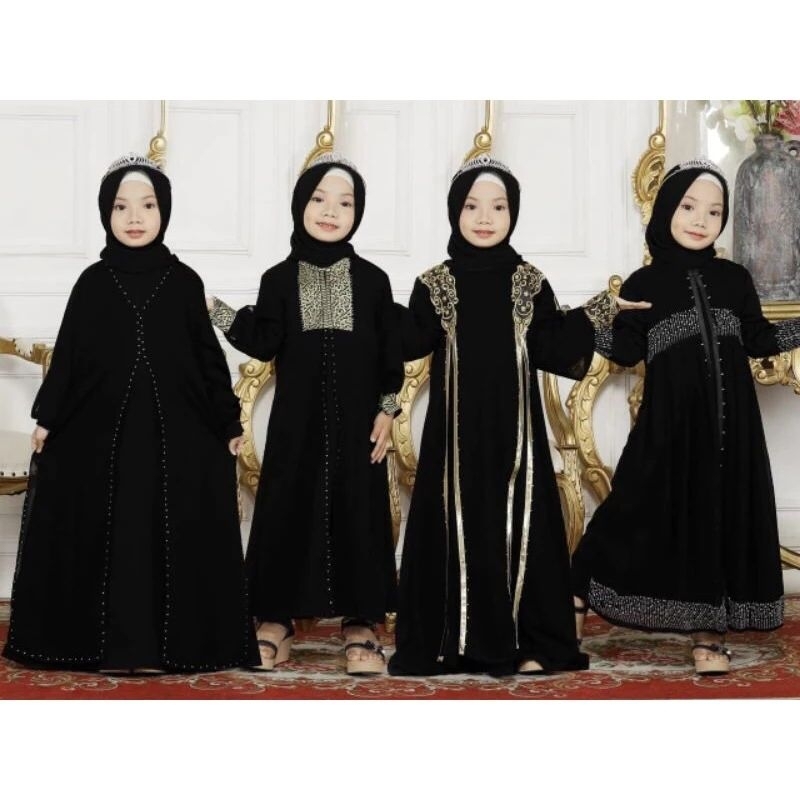 Abaya Anak Perempuan Hitam Baju Anak Wanita Gamis Anak