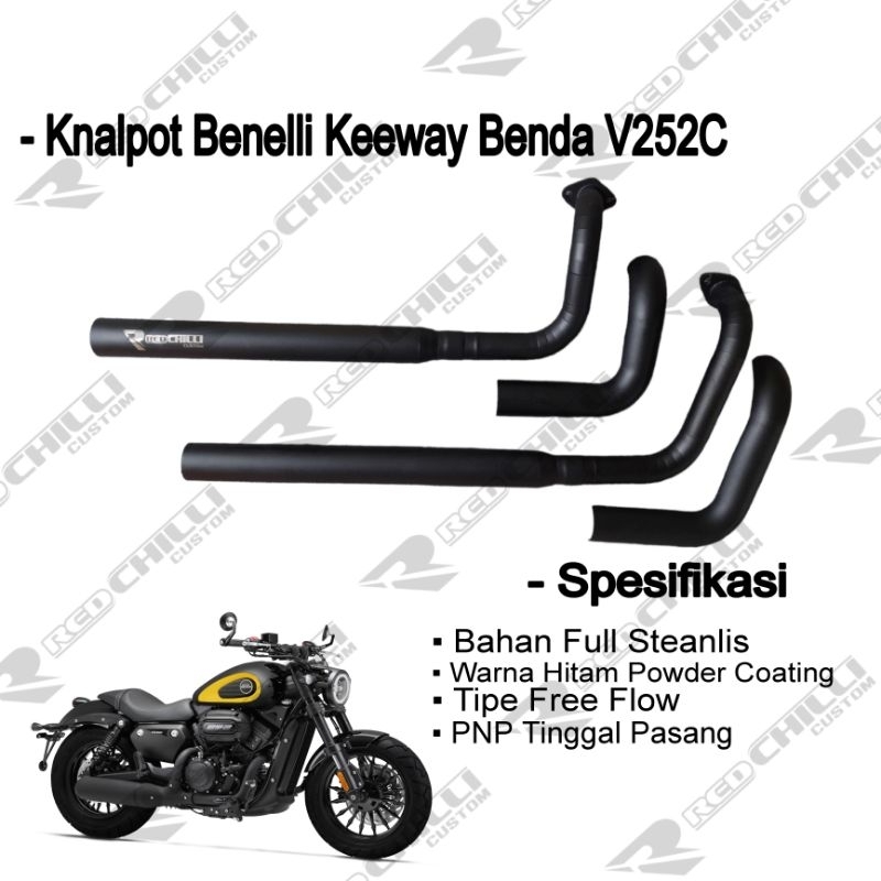 Knalpot Benelli Keeway Benda V252C - Knalpot Keeway Benda V 252 C