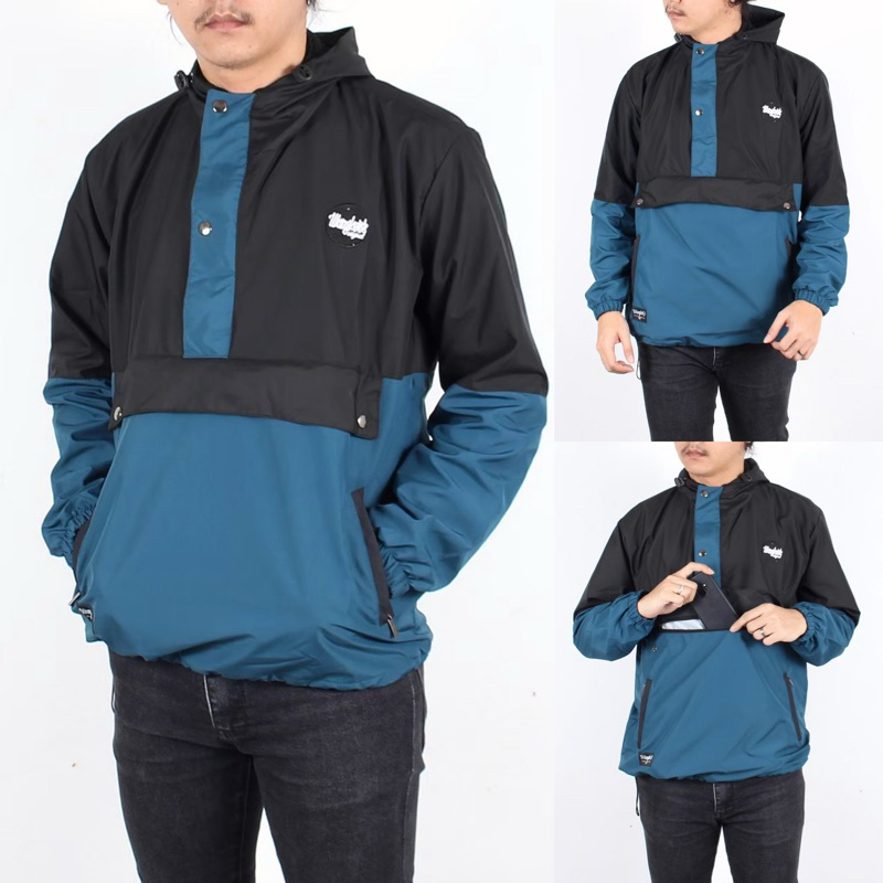 JAKET 2D CAGOULE BLACK TOSKA