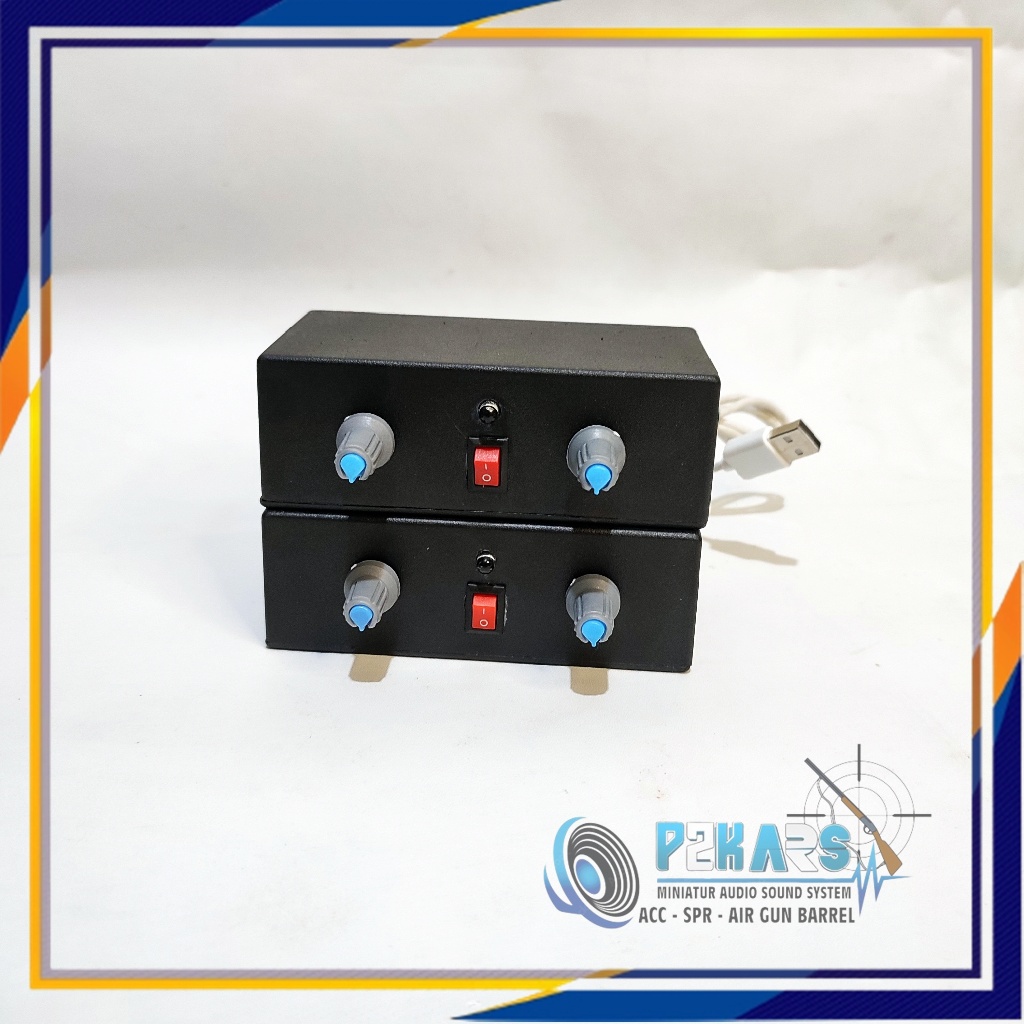 miniatur sound system power mini amplifier stereo 5 volt gratis charger + kabel aux tinggal cekson
