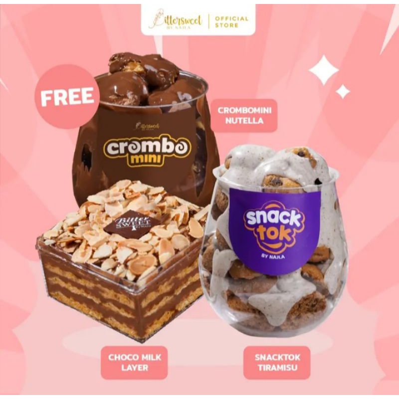 

Bundle Snacktok Full Cookies Tiramisu & Choco Milk Layer {Free Crombomini Nutella}