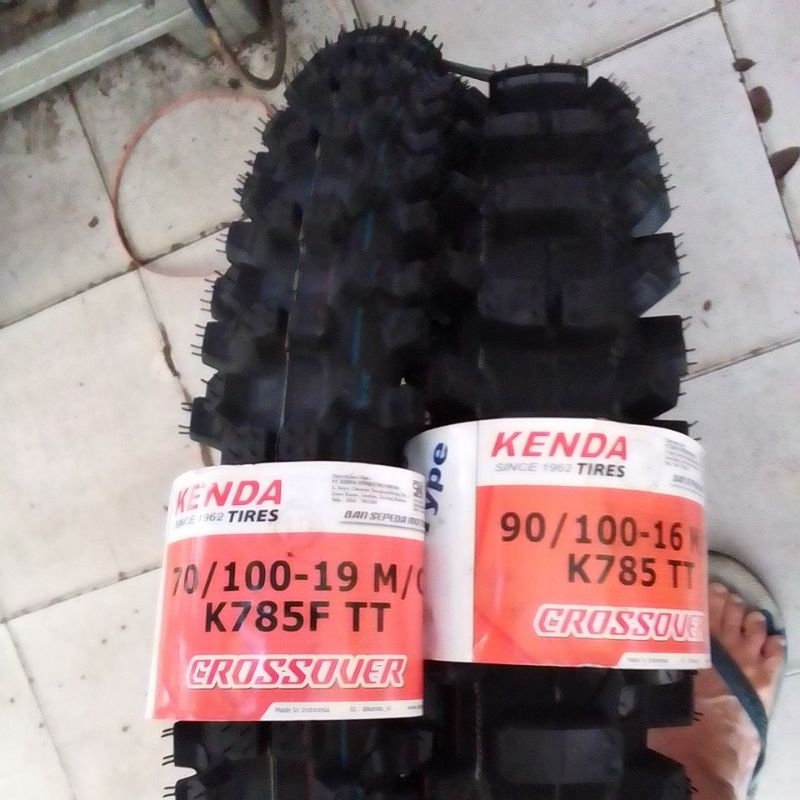 ban trail kenda millville II ring 16/19 sepasang depan dan belakang ukuran 90-100/16 dan 70-100/19