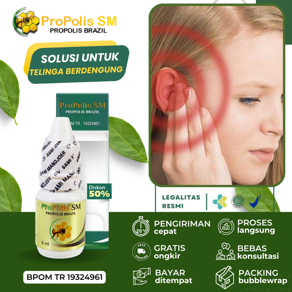 Propolis SM - Pembersih Telinga, Tetes Kotoran Telinga yang Keras,Telinga Tersumbat, Telinga Berdeng