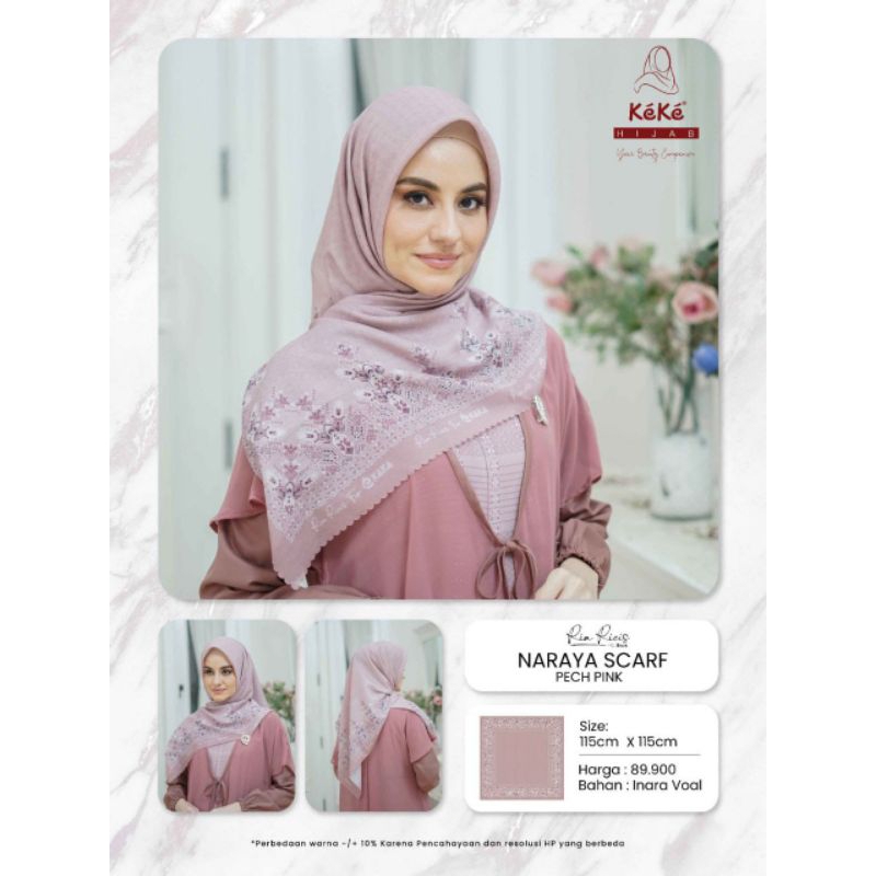 Naraya Scarf peach pink