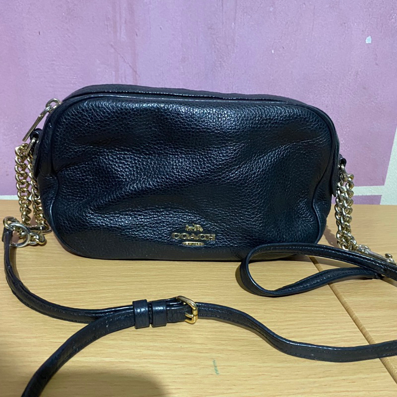 Preloved tas COC Coach vintage bag sling cambag kulit asli authentic original