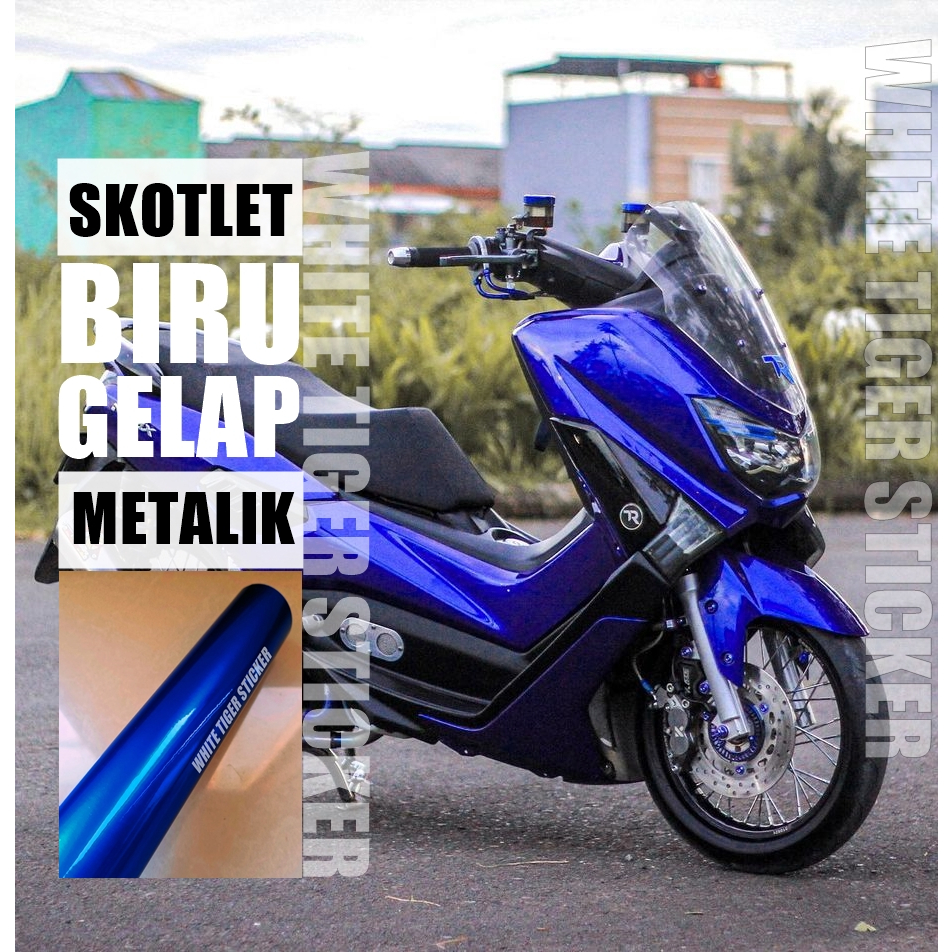 SKOTLET STIKER MOTOR BIRU TUA METALIK LEBAR 50CM SCOTLITE BIRU GELAP METALIK SKOTLET BIRU TUA CANDY 