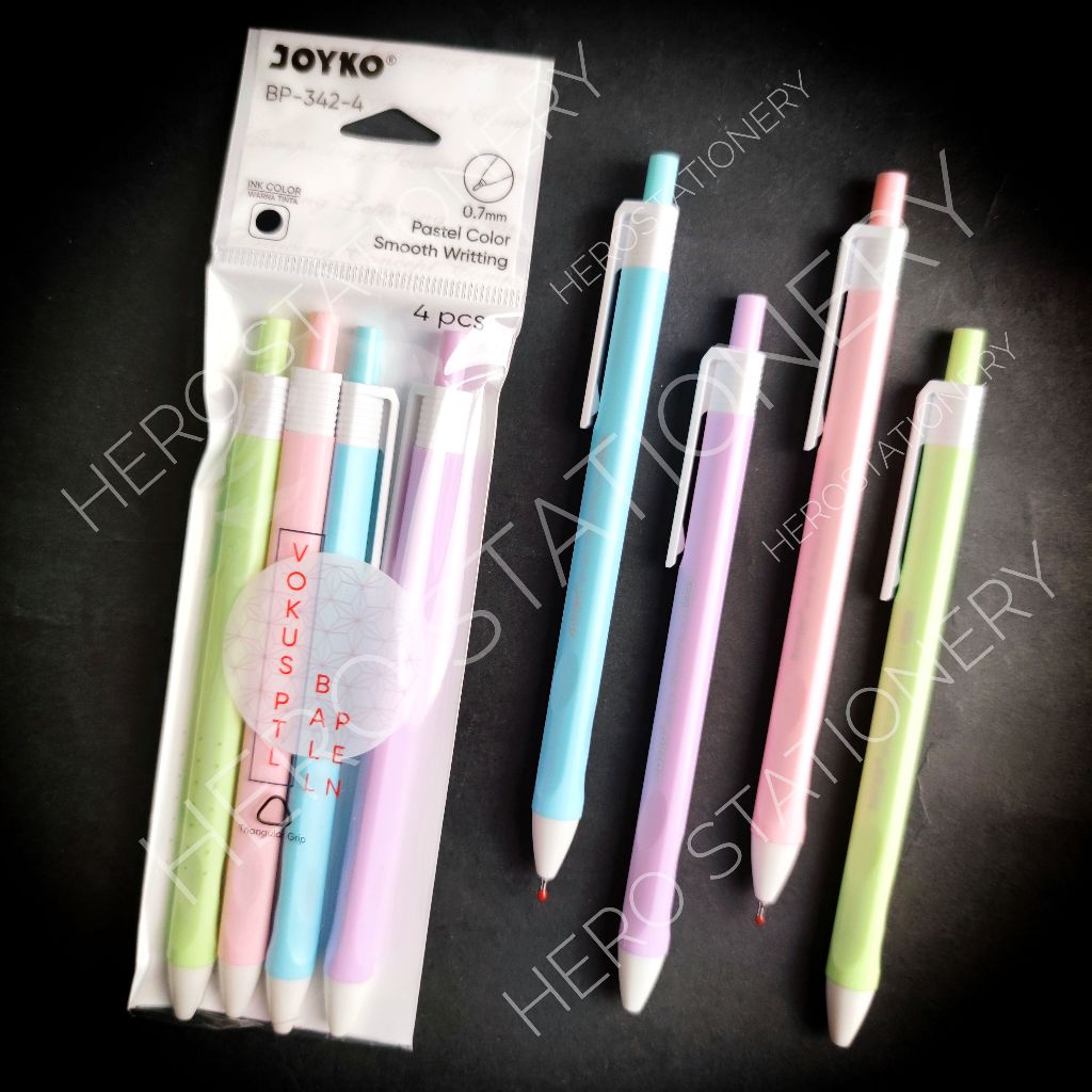 

Joyko pena ballpoint pen vokus pastel 0.7 mm BP-342-4 1 pak isi 4 pen