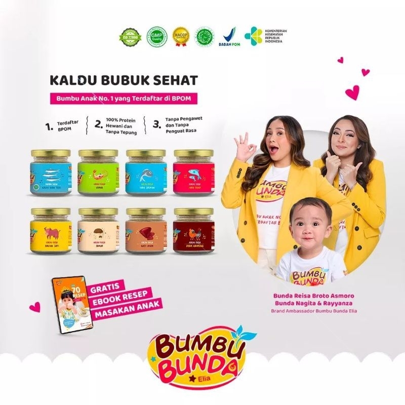 

Bumbu Bunda Elia BPOM Kaldu MPASI / Kaldu Anak / Kaldu Bayi Non Gula Garam / Kaldu Non MSG 50g