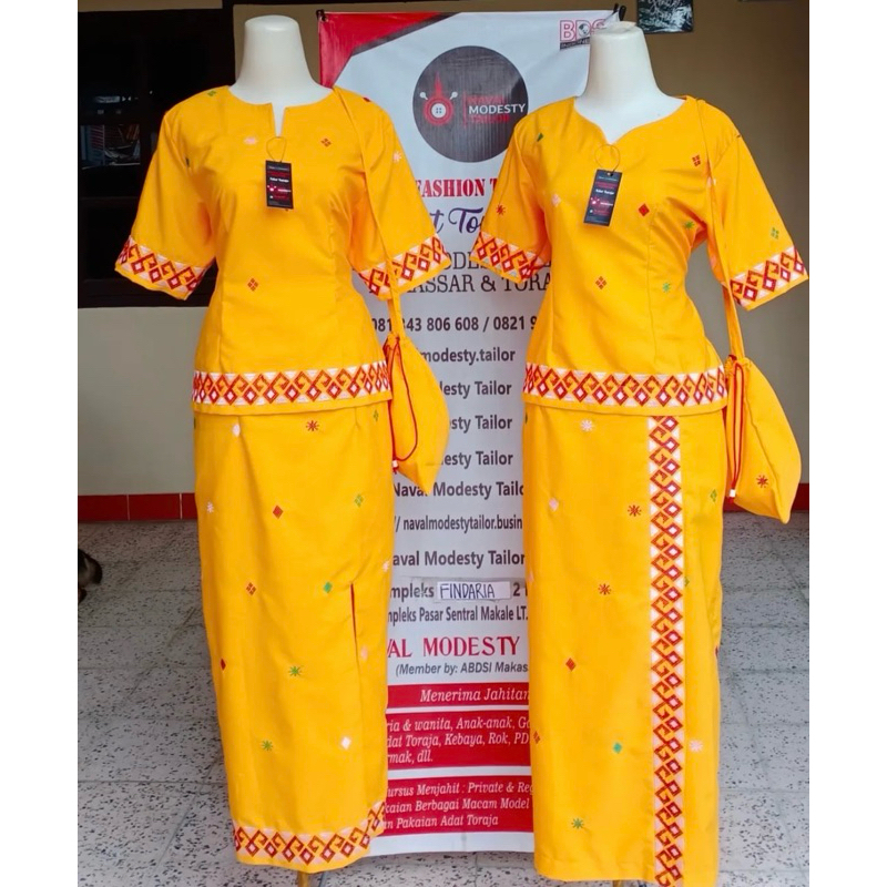 SETELAN BAJU TENUN TORAJA / BAJU TENUN TORAJA / SETELAN BAJU ADAT TORAJA