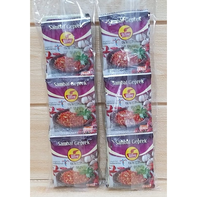

Finna Sambal Uleg Geprek 1Renceng 10pcs / Sambal Geprek Uleg / Sambal Sachet