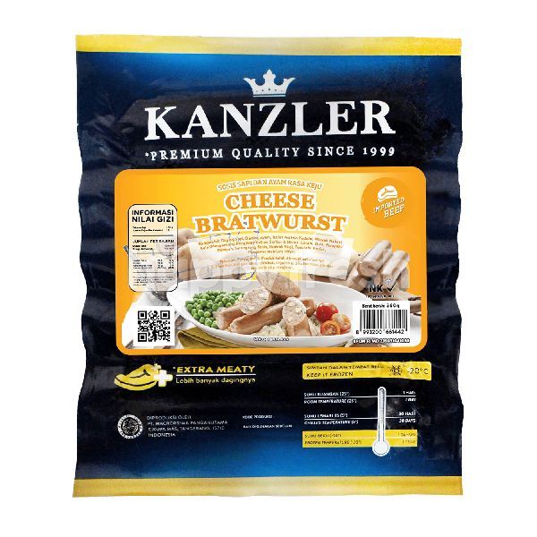 

kanzler sosis cheese bratwurst 360gr