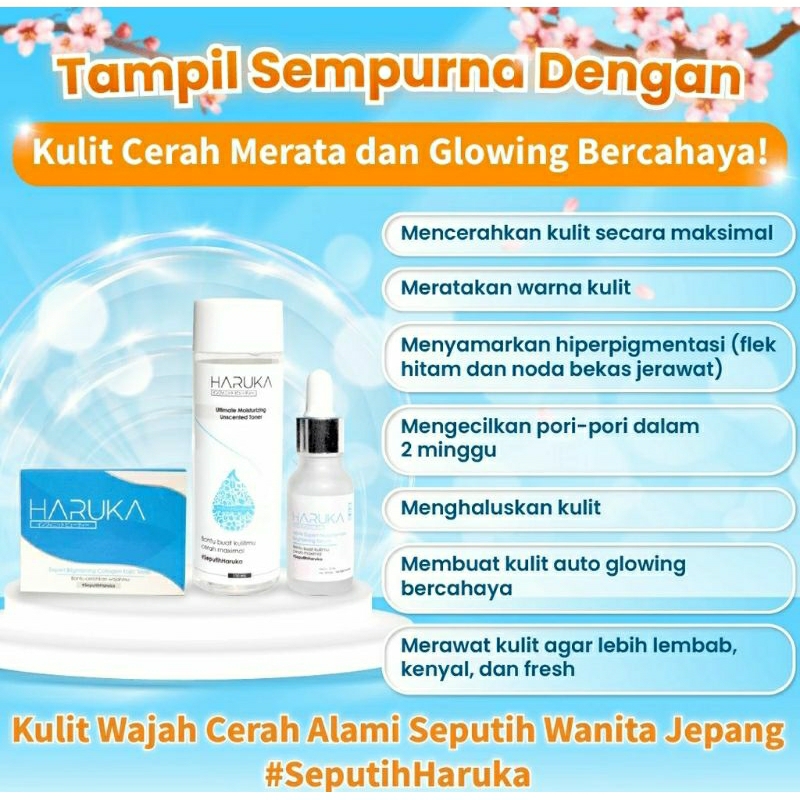 Paket Brightening Skin Care Pemutih Haruka White Expert Series - Seputih Haruka