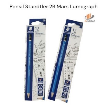 

[ 1 PAK / 12 pcs ] Pensil Staedtler 2B Mars Lumograph